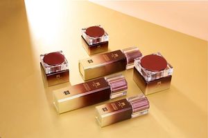 Nouvelle bouteille de crème en verre pour les soins de la peau pressant la bouteille de lotion d'huile d'essence avec la boîte emballage coffrets cadeaux pour les femmes cosmétiques de beauté - Product Image 4