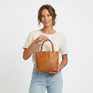 Bolso de Mano Tipo Cubo Pequeño de Cuero Genuino Verde, Bolso Tote para Mujer con Cierre de Botón para Compras Diarias y Viajes, Modelo Japonés 510318 - Product Image 1