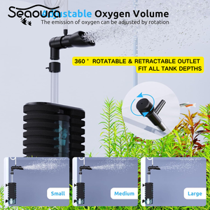 Filtre d'<span class=keywords><strong>aquarium</strong></span> submersible réglable Seaoura SR-703 avec rotation à 360° °   Filtre interne rotatif rétractable à triple action - Product Image 1