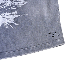 TKAN 127 Unisex Oversized Boxy Tshirt High Quality 100% Cotton <b>Heavyweight</b> Terry Acid Wash Custom Logo Printed Formal <b>T</b>-<b>Shirt</b> - Product Image 4