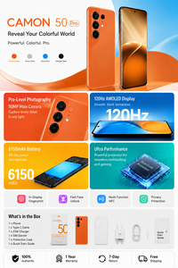 ขายส่งโทรศัพท์มือถือ Camon50 Pro ราคาประหยัด 16GB+512GB รองรับสองซิม สองเบอร์ พร้อมระบบสแกนลายนิ้วมือและระบบจดจำใบหน้า - Product Image 6