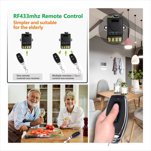 433MHz RF chuyển đổi không dây DC 12V 24V 72V 30A Relay và ON OFF <span class=keywords><strong>transmitter</strong></span>, cho LED bơm nước nóng - Product Image 3