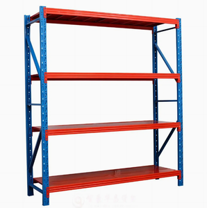 Food Book Supermarket Industrial Used 4 Tier Assembled Garage <strong>Shelving</strong> Blue <strong>Steel</strong> Iron <strong>Warehouse</strong> Metal Storage <strong>Shelf</strong> - Product Image 2