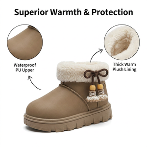 <span class=keywords><strong>Botas</strong></span> de Nieve <span class=keywords><strong>para</strong></span> Niños al por Mayor, Impermeables, de PU, Antideslizantes, Cálidas, de Felpa, <span class=keywords><strong>para</strong></span> Niños y <span class=keywords><strong>Niñas</strong></span>, <span class=keywords><strong>Botas</strong></span> de Invierno de Moda 2026 - Product Image 3