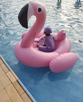 Grand flotteur de piscine gonflable confortable en forme de canard, jouet aquatique d'été pour l'extérieur