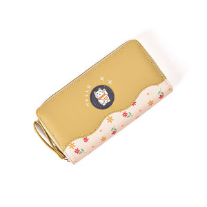 <span class=keywords><strong>กระเป๋า</strong></span><span class=keywords><strong>สตางค์</strong></span>มีซิปคู่สไตล์วรรณกรรมและศิลปะใหม่สำหรับผู้หญิงพร้อมสายคล้องมัลติฟังก์ชั่นลายแมว - Product Image 6