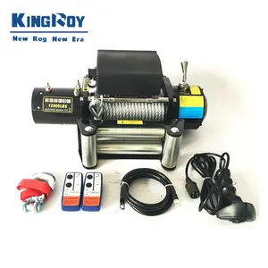 KingRoy 24 volt 12v verricello elettrico 12000 libbre 4x4 kit di controllo remoto 4x4 fuoristrada verricello elettrico per auto