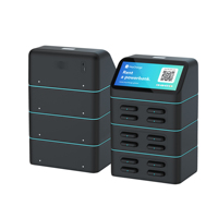 Estación de Carga Portátil de 12 Ranuras, Resistente al Fuego, de ABS, para Alquiler de Power Banks con Código QR para Laptop y Reloj Inteligente