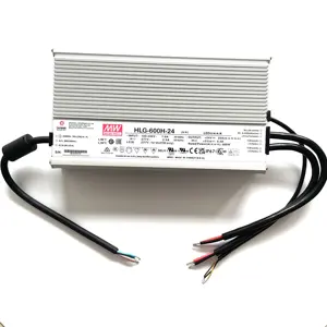 Meanwell-Controlador LED impermeable IP67 600W HL de salida de corriente constante 25A 24V
