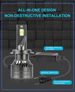 Ampoules de phare LED pour véhicules et motos, turbos LED S2 H4 H7 H13 H11 9005 9006 Cob, 12V 24V - Product Image 5