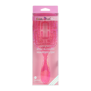 Peigne creux carré <span class=keywords><strong>rose</strong></span> couleur douce brosse de massage incurvée brosse démêlante cheveux en cristal - Product Image 2