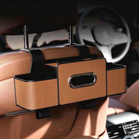 Organisateur de siège arrière de voiture en plastique, boîte à mouchoirs multifonctionnelle, porte-gobelet intégré, plateau de rangement pour siège arrière, crochet décoratif intérieur MB