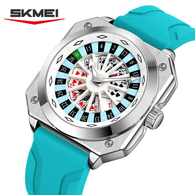 Skmei 9379 Fashion Luxury Men's Quartz Watches New Design Waterproof Luminous Hands God of Gamblers Good Luck Wristwatch for Men