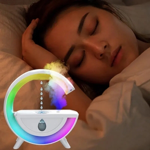 Humidificador Antigravedad con Forma de <span class=keywords><strong>G</strong></span> Grande, Altavoz Bluetooth, Nube de Lluvia, Atomizador Doméstico, Reproductor de Música Moderno, Luz RGB, Vapor Frío - Product Image 4