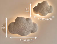 Décoration murale douce, lumière murale en forme de nuage bouclé, lampe de nuit pour chambre d'enfant, décoration de chambre d'enfant