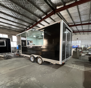 <span class=keywords><strong>Remolque</strong></span> de Comida Ultraligero de 4m con Eje Tándem Doble y Estructura de Aluminio, Carrito Móvil Compacto <span class=keywords><strong>para</strong></span> Zonas Peatonales del Centro de la Ciudad - Product Image 5