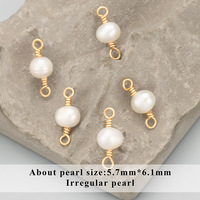 Perles irrégulières en or 14 carats plaqué or, perles d'eau douce naturelles, connecteur artisanal pour bracelet, collier, boucles d'oreilles, fabrication de bijoux