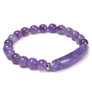 Bracelet pont en quartz rose naturel et améthyste unisexe de 8mm avec perles en <span class=keywords><strong>pierre</strong></span> naturelle d'agate rouge - Product Image 3