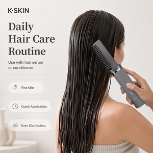 Peine ultrasónico para el cuidado del cabello K-SKIN, masajeador de cuero cabelludo con atomización sónica, mejora la absorción de la esencia, repara el cabello encrespado, 2 modos - Product Image 3