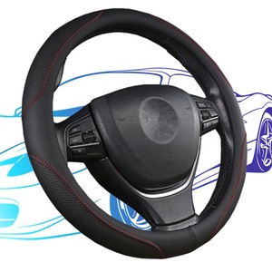 Accessoires intérieurs <span class=keywords><strong>de</strong></span> voiture Offre Spéciale respirant couverture <span class=keywords><strong>de</strong></span> volant <span class=keywords><strong>de</strong></span> voiture EN CUIR PU couverture <span class=keywords><strong>de</strong></span> volant 38cm - Product Image 1
