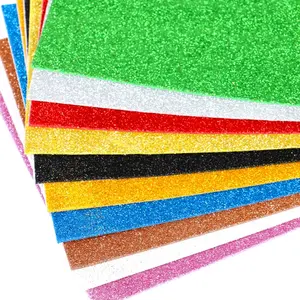 EVA-Papel de esponja brillante de Color puro para niños, papel de espuma brillante para manualidades