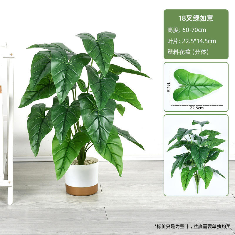 18 fourchettes vertes ruyi-60-70cm