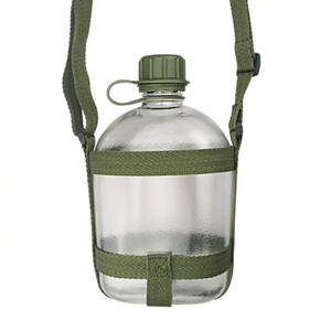 Botella de Agua Deportiva Portátil, Transparente, Verde, Estilo Americano, de 1 Litro (1000 ml), para Campamento y Actividades al Aire Libre, con Correas de Transporte Tácticas - Product Image 3
