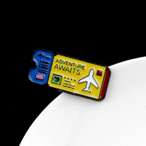 Broche <span class=keywords><strong>de</strong></span> billete <span class=keywords><strong>de</strong></span> avión azul, símbolo del <span class=keywords><strong>explorador</strong></span> <span class=keywords><strong>de</strong></span> viaje, Pin <span class=keywords><strong>de</strong></span> solapa esmaltado, mochila, sombrero, insignia, regalos <span class=keywords><strong>de</strong></span> joyería - Product Image 6