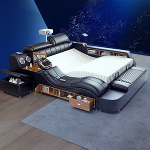 Cama Doble de Matrimonio Moderna y Sencilla con Masaje de Gravedad Cero al por Mayor, Muebles de Dormitorio Eléctricos Inteligentes para el Hogar y la Escuela - Product Image 4
