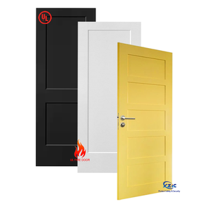 Villa résidentielle de luxe en bois simple double portes d'entrée à l'avant insonorisées pour la maison ou l'hôtel - Product Image 5