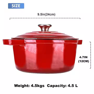 Utensilios de cocina de pan antiadherentes personalizados, Horno Holandés esmaltado, olla de cocina esmaltada de hierro fundido no tóxica, cazuela de hierro fundido esmaltada - Product Image 3