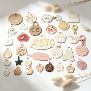 Étiquette en alliage de zinc de forme irrégulière vierge, breloque personnalisée avec logo en contour pour accessoires de vêtements, sacs et chaussures - Product Image 3