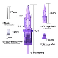 Aiguilles de cartouche de tatouage jetables en acier inoxydable de haute qualité Mast Pro 1RL 3RL pour maquillage permanent – Vente en gros