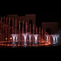 Fontaine interactive lumineuse LED colorée avec musique pour les aires de jeux extérieures et les parcs