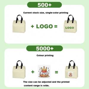 Sacs à lunch isothermes personnalisés en gros avec logo, réutilisables, promotionnels, avec poignée autocollante et feuille d'aluminium pour plats à emporter - Product Image 3