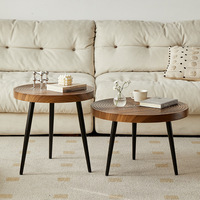 Table d'appoint en bois minimaliste moderne, petite table basse, salon, balcon, table d'angle, petite table créative pour influenceurs