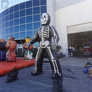 Statua Gonfiabile Gigante di Scheletro Umano Alto, Personaggio Teschio per il Giorno dei Morti, per Halloween/Giardino/Piazza/Pubblicità Festiva/Carnaval - Product Image 3