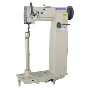 JL-8365 Dikke Hoge Kolom Lederen Naaimachine Post Bed Compound Triple Feed Industriële Naaimachine