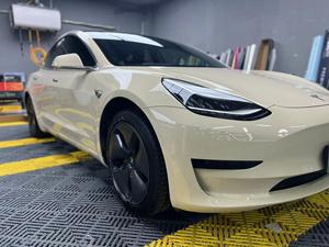Haute brillance sans air bulles Super brillant cristal sable Beige carrosserie changement de couleur vinyle voiture wraps