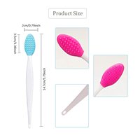 Brosse à Lèvres Exfoliante Réutilisable Beiqili et Brosse Nettoyante pour le Nez, Double Face, en Silicone, Gommage Exfoliant pour le Maquillage