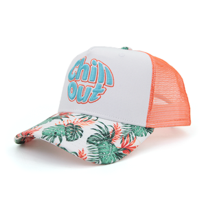 Tùy Chỉnh 100% Polyester Trucker Lưới Cap 5 Bảng Điều Chỉnh 3D Thêu Mũ Bóng Chày Kỳ Nghỉ Mùa Hè Bãi Biển Thiết Kế Snapback Cap - Product Image 4