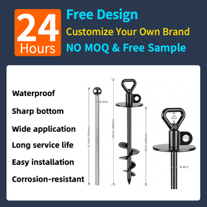 Kit <span class=keywords><strong>d</strong></span>'<span class=keywords><strong>ancrage</strong></span> pour trampoline à vents forts robustes sangles ancres au sol pour abris de voiture ensembles de balançoires piquets de tente à vis pour maison mobile - Product Image 2