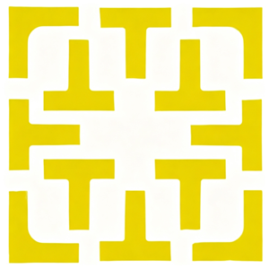 Décoration murale géométrique jaune pour équipement de court de tennis - Product Image 1