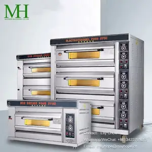 Injeksi 3 dek 9 nampan pizza steam bakery italian deck oven harga listrik taiwan untuk roti di malaysia pemasok komersial