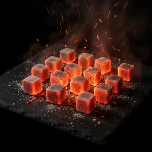 ถ่านชิชาร์โคลแบบอินโดนีเซีย: ถ่านกัมมันต์เปลือกมะพร้าว - Product Image 1