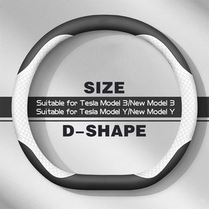 Funda para Volante Ultrafina en Forma de D, de Cuero Acolchado, Transpirable, con Agarre Mejorado y Resistente al Desgaste para Model 3 y Model Y - Product Image 6