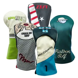 Cổ Điển Nhìn Golf Gỗ Headcovers Set Golf Club Head Covers Thiết Lập Cho Tất Cả Fairway Và Câu Lạc Bộ Lái Xe Phù Hợp Với 460cc Điều Khiển