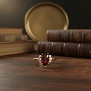 Anillo de Laboratorio con Rubí en Oro de 18K, Engaste de Una Sola Piedra, Joyería Fina para Regalo de Boda o Compromiso - Product Image 4