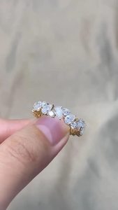 Bague en diamant de laboratoire de 3,00 carats, taille poire et ronde, bijoux élégants, cadeau de fiançailles ou d'anniversaire pour femme - Product Image 2