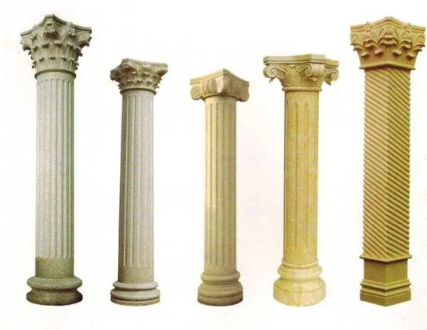 ingrosso materiale da costruzione decorativo GRC romana pilastri colonna con capitali